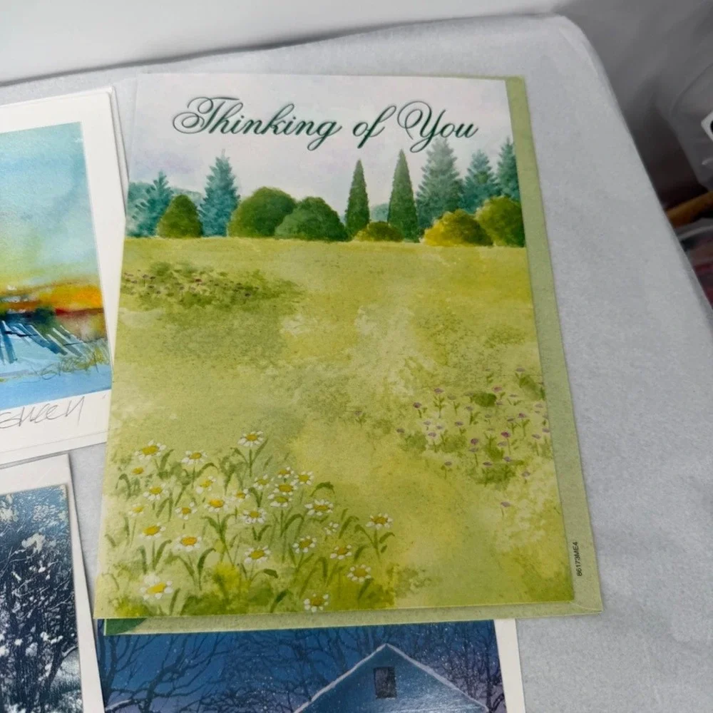 Greeting Cards Mixed LOT of Assorted Scenic Landscape Winter Art Stationary